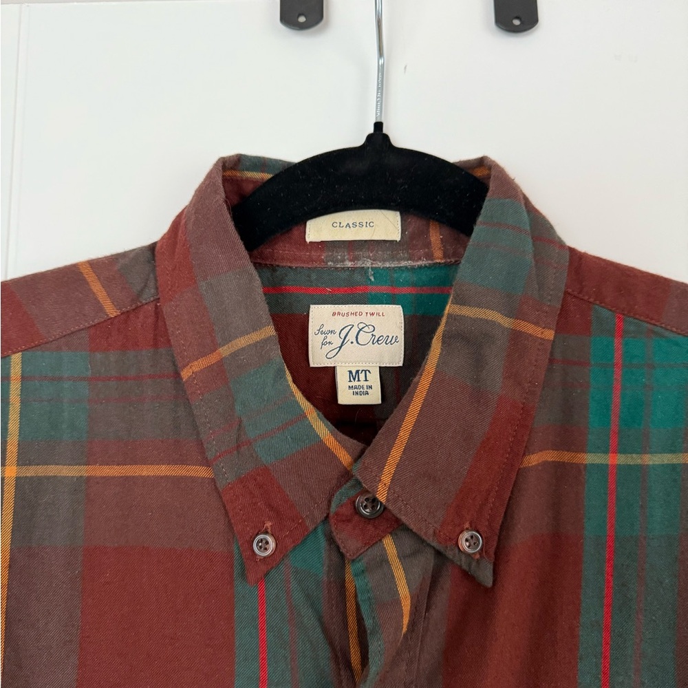 J.Crew Plaid Button-Up Shirt - Medium Tall